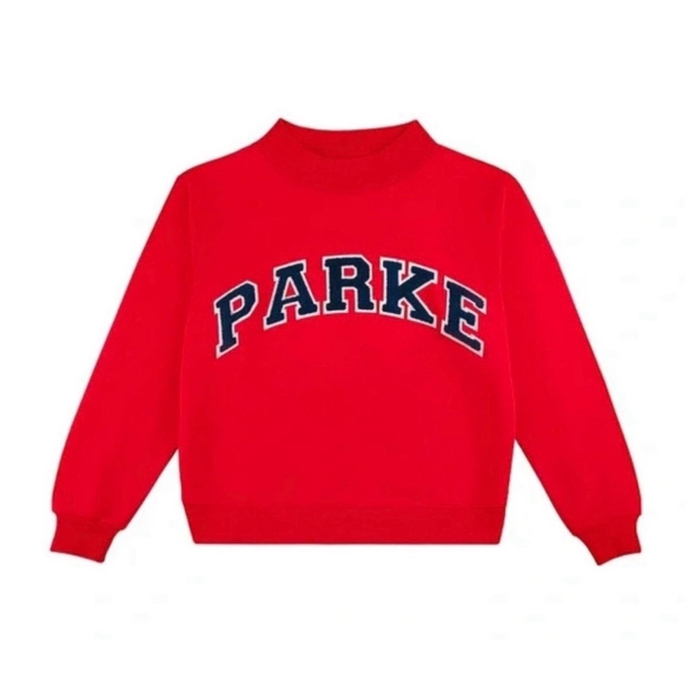 PARKE Red and Navy Mockneck